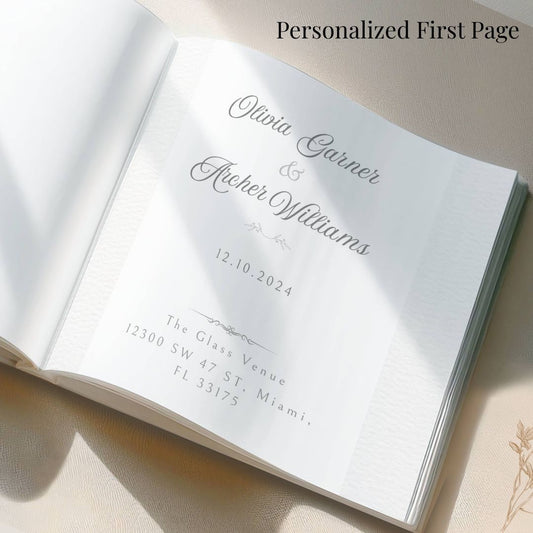Personalized Wedding Guest Book - Interactive Wedding Memory Book With Prompts