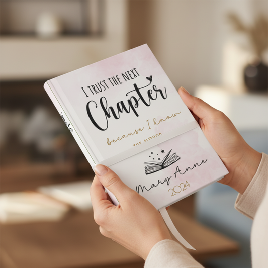 Personalized New Beginning Journal : I Trust The Next Chapter Because I know The Author