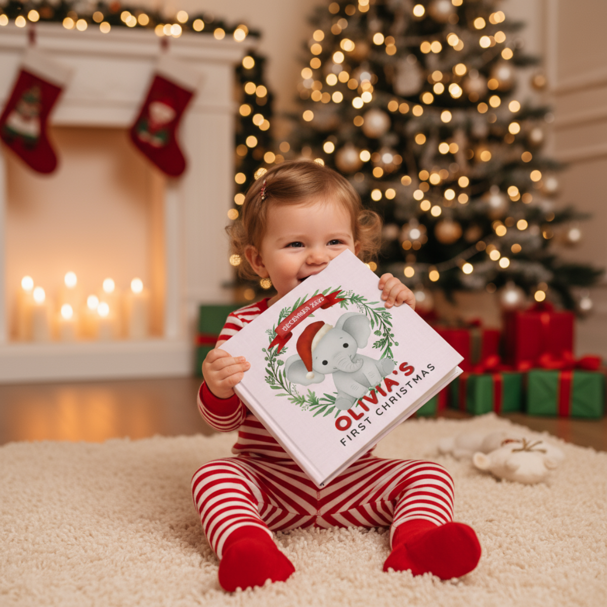 My First Christmas - Personalized Baby Book