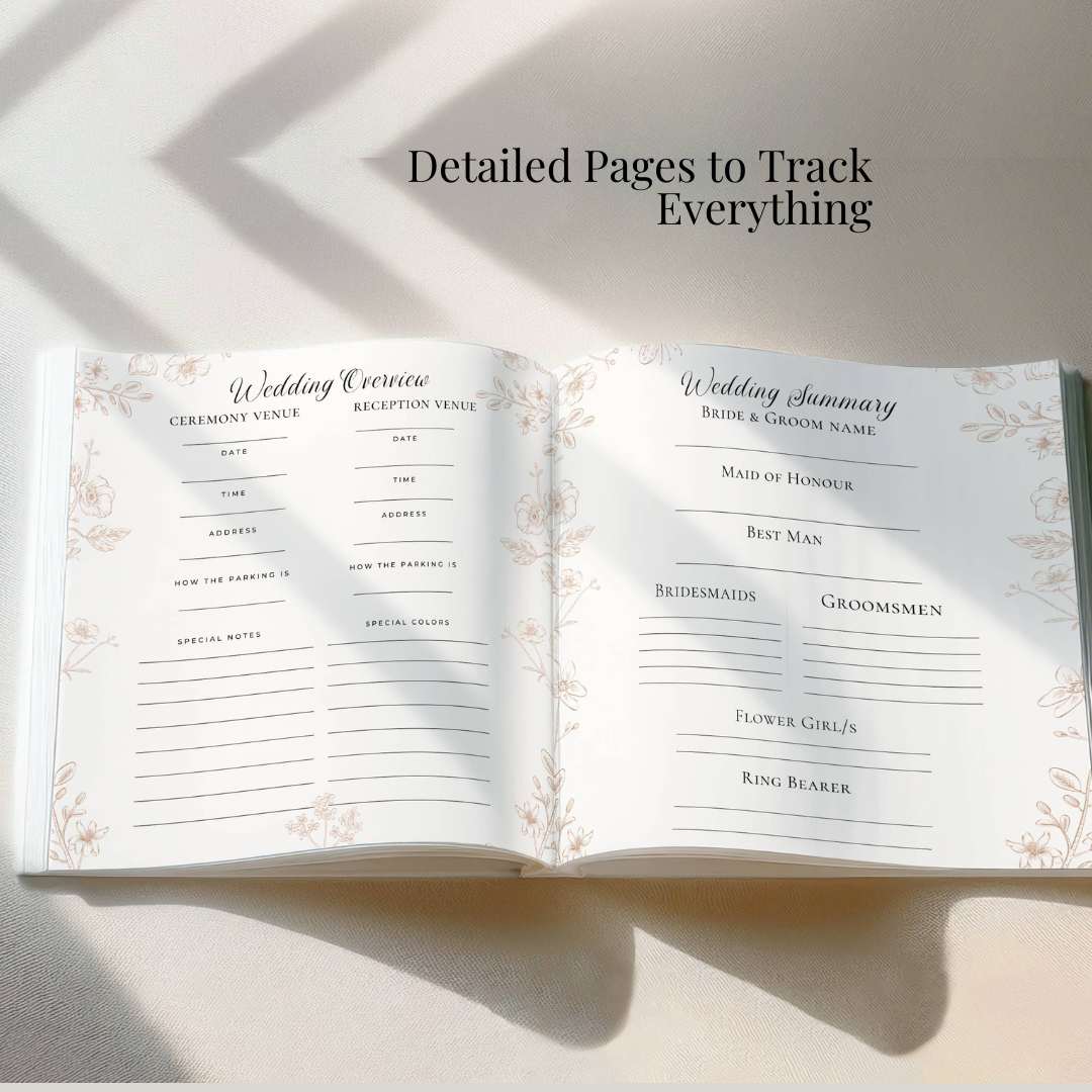 Personalized Wedding Planner Book - Keepsake Wedding Organizer