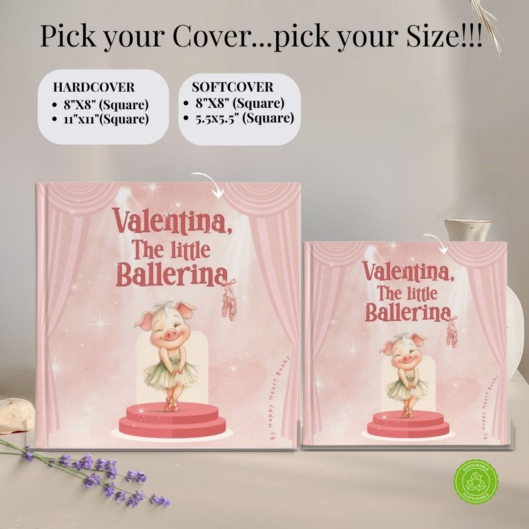 Personalized Ballerina Book For Girls - The Little Pig Who Dreamed to Dance