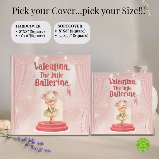 Personalized Ballerina Book For Girls - The Little Pig Who Dreamed to Dance