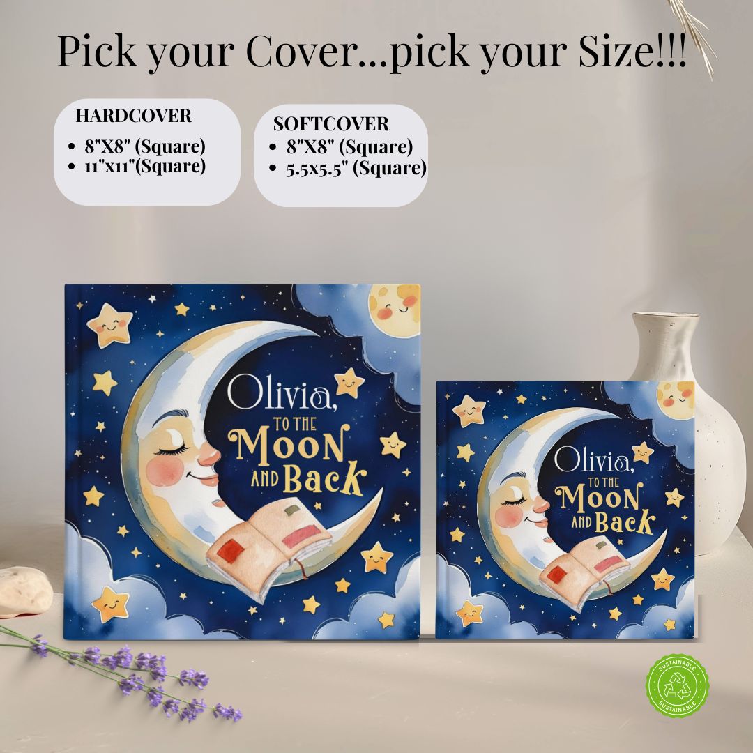 “To the Moon and Back” : Personalized Baby Book