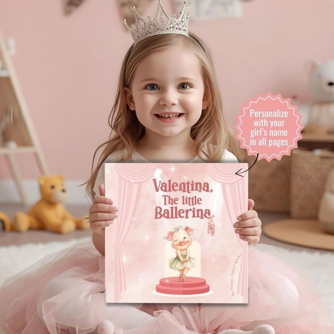 Personalized Ballerina Book For Girls - The Little Pig Who Dreamed to Dance