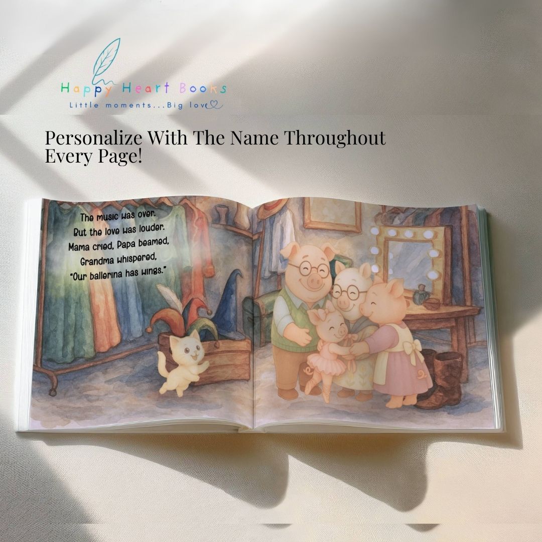Personalized Ballerina Book For Girls - The Little Pig Who Dreamed to Dance
