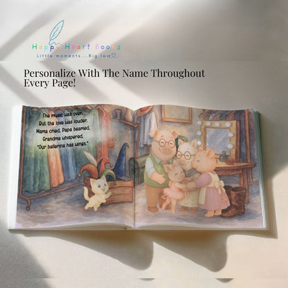 Personalized Ballerina Book For Girls - The Little Pig Who Dreamed to Dance
