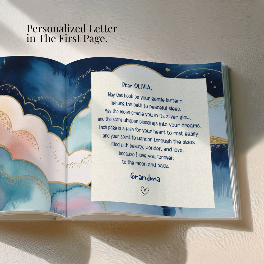 “To the Moon and Back” : Personalized Baby Book