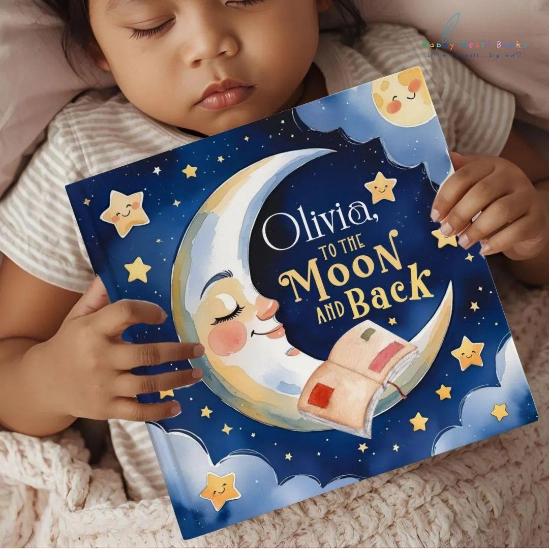 “To the Moon and Back” : Personalized Baby Book