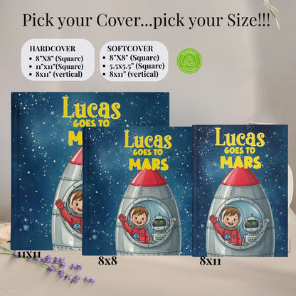 Personalized Children Book fo Boys : Leo Goes to Mars | Space Lovers Gift