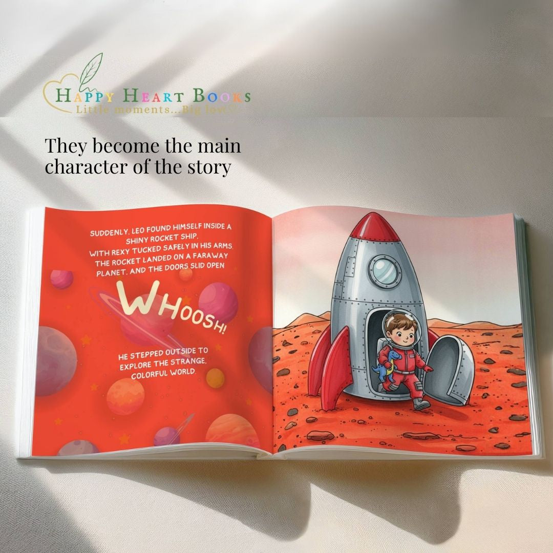 Personalized Children Book fo Boys : Leo Goes to Mars | Space Lovers Gift