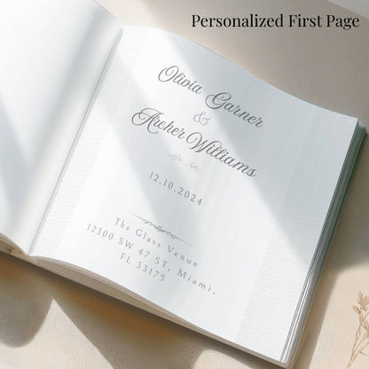 Personalized Wedding Guest Book - Interactive Wedding Memory Book With Prompts