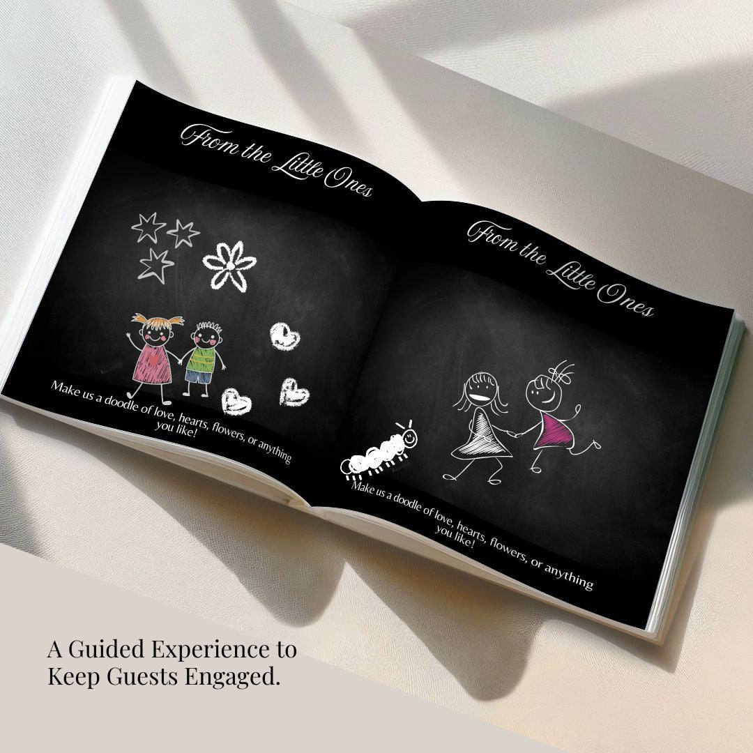 Personalized Wedding Guest Book - Interactive Wedding Memory Book With Prompts
