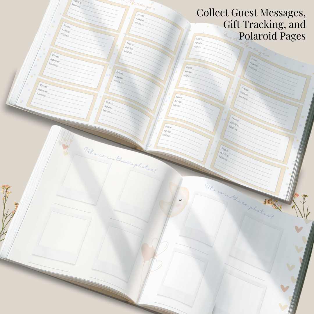Personalized Baby Shower Guest Book - Baby Shower Gift