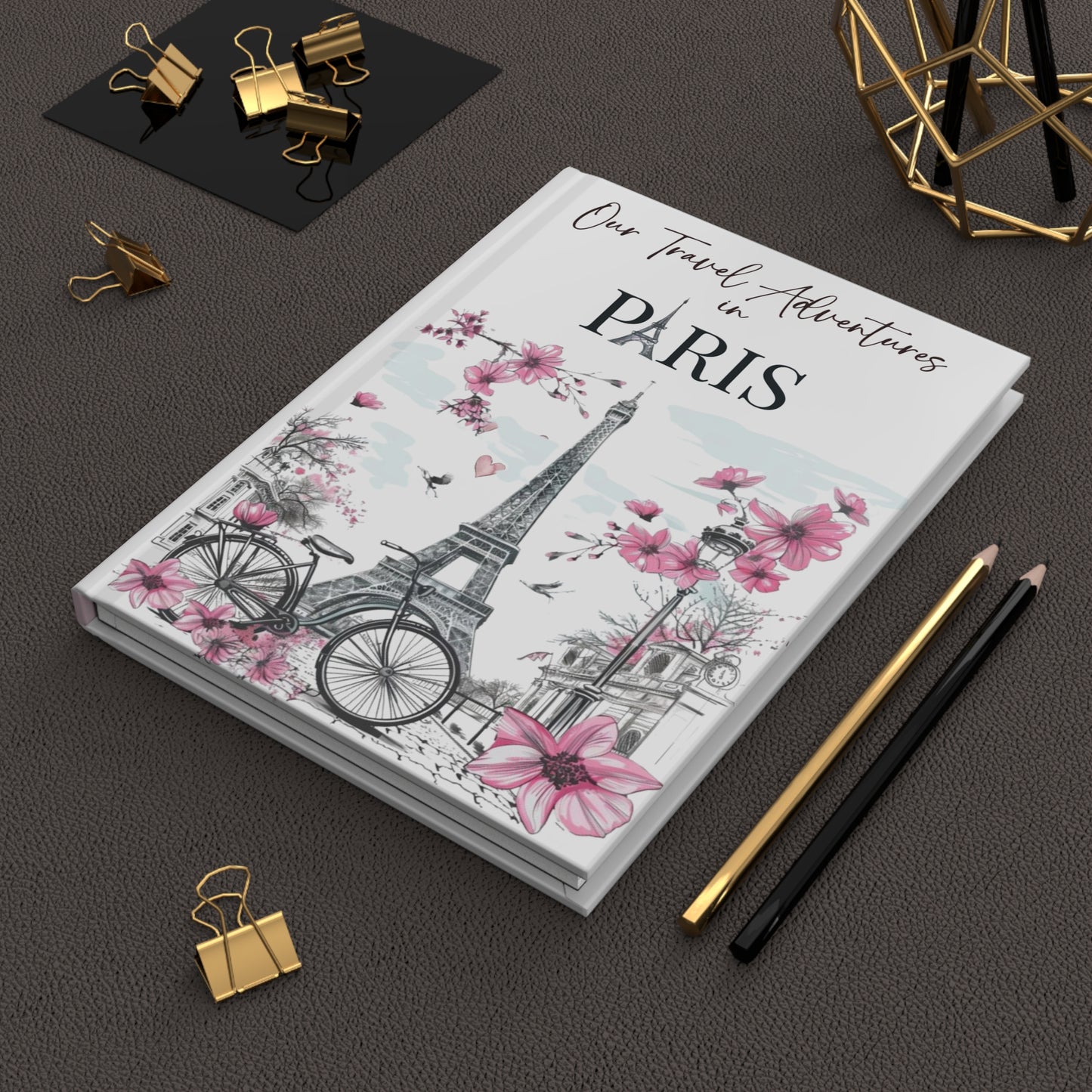 Personalized Paris Travel Journal: Choose Between Two Colors