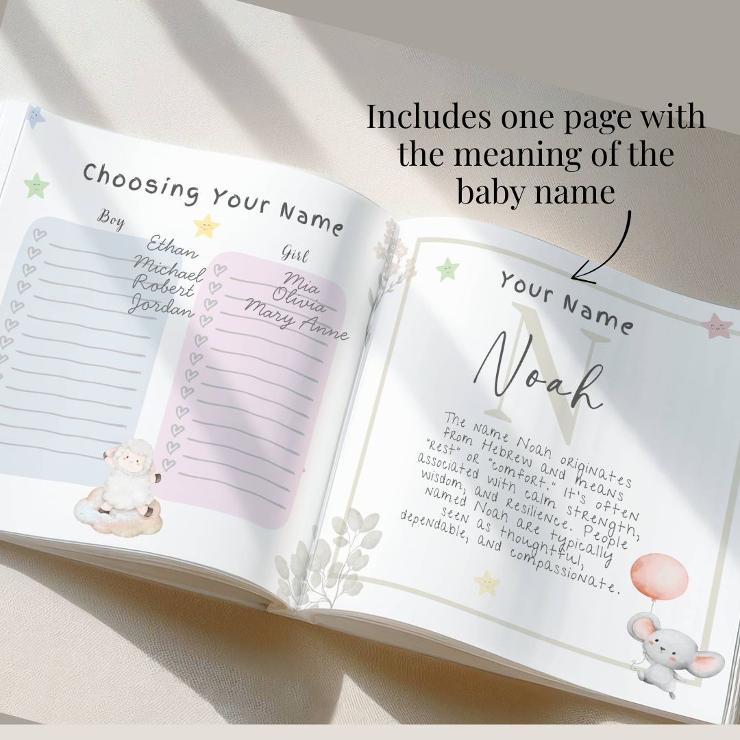 First Year Baby Memory Book - Baby 1st Year Keepsake