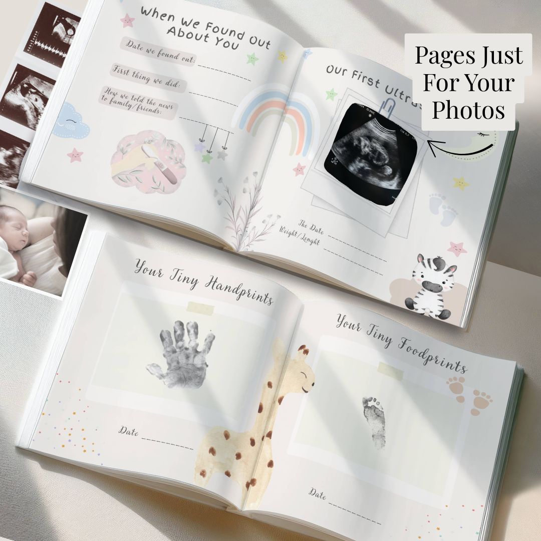 First Year Baby Memory Book - Baby 1st Year Keepsake