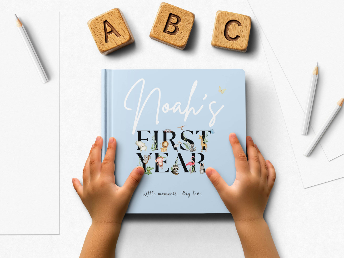 First Year Baby Memory Book - Baby 1st Year Keepsake