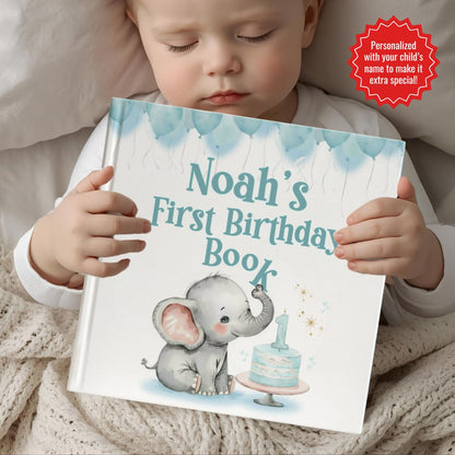 My First Birthday Book - Personalized Baby Book Blue and Pink Editions