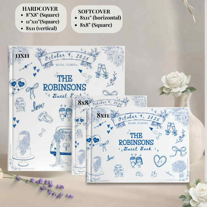 Personalized Wedding Guest Book - Interactive Wedding Memory Book With Prompts