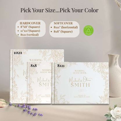 Personalized Wedding Guest Book - Interactive Wedding Memory Book With Prompts