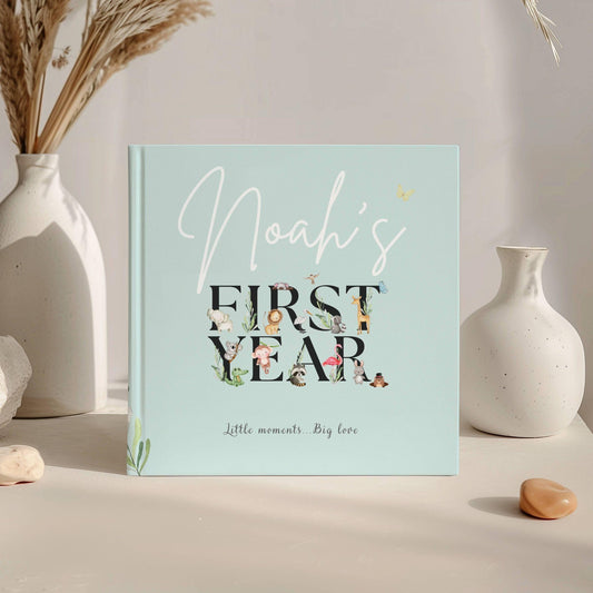 First Year Baby Memory Book - Baby 1st Year Keepsake
