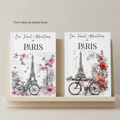 Personalized Paris Travel Journal: Choose Between Two Colors
