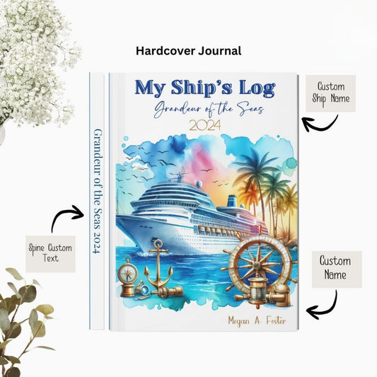Personalized Cruise Journal — Custom Ship Name & Year