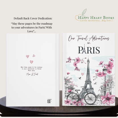 Personalized Paris Travel Journal: Choose Between Two Colors