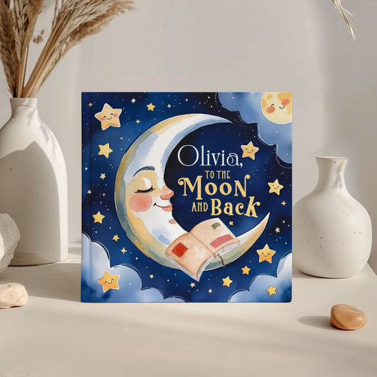 “To the Moon and Back” : Personalized Baby Book