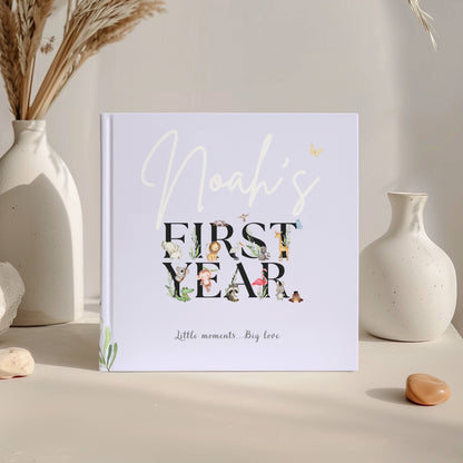 First Year Baby Memory Book - Baby 1st Year Keepsake