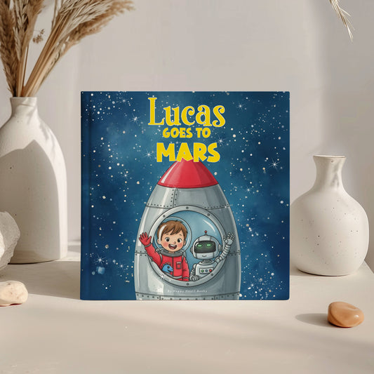 Personalized Children Book fo Boys : Leo Goes to Mars | Space Lovers Gift
