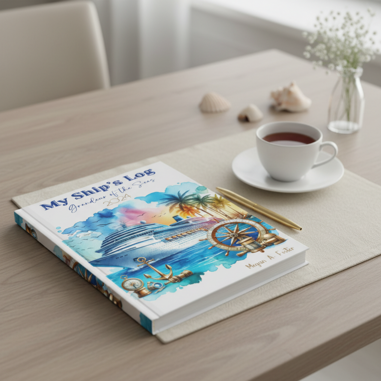 Personalized Cruise Journal — Custom Ship Name & Year