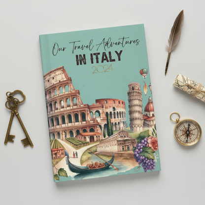 Personalized Italy Travel Journal: Vacation Keepsake Notebook