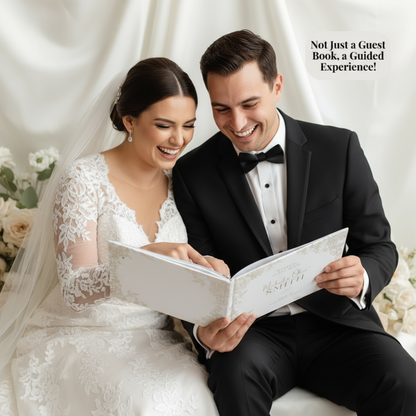 Personalized Wedding Guest Book - Interactive Wedding Memory Book With Prompts