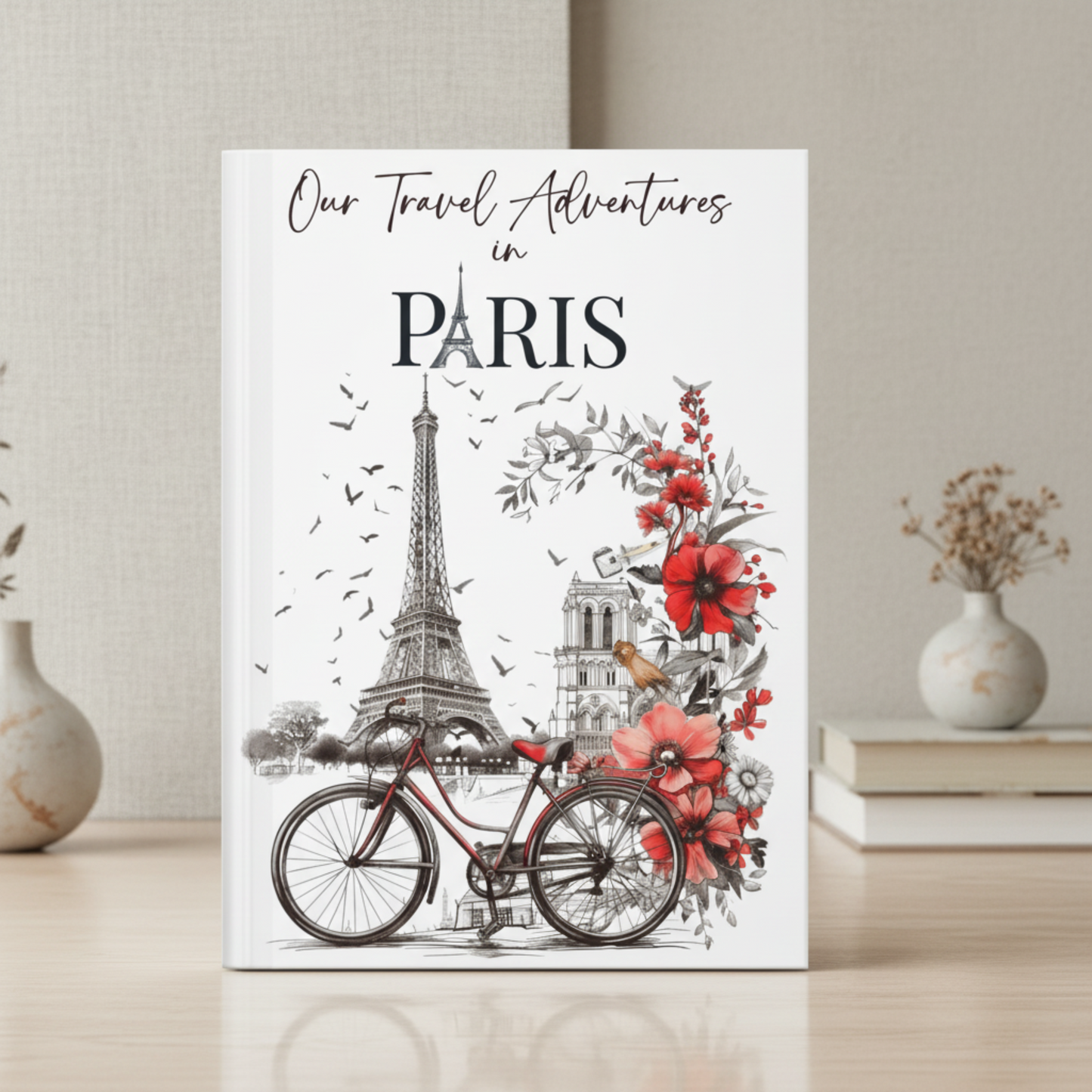 Personalized Paris Travel Journal: Choose Between Two Colors