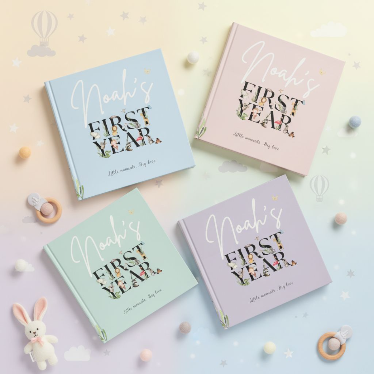 First Year Baby Memory Book - Baby 1st Year Keepsake