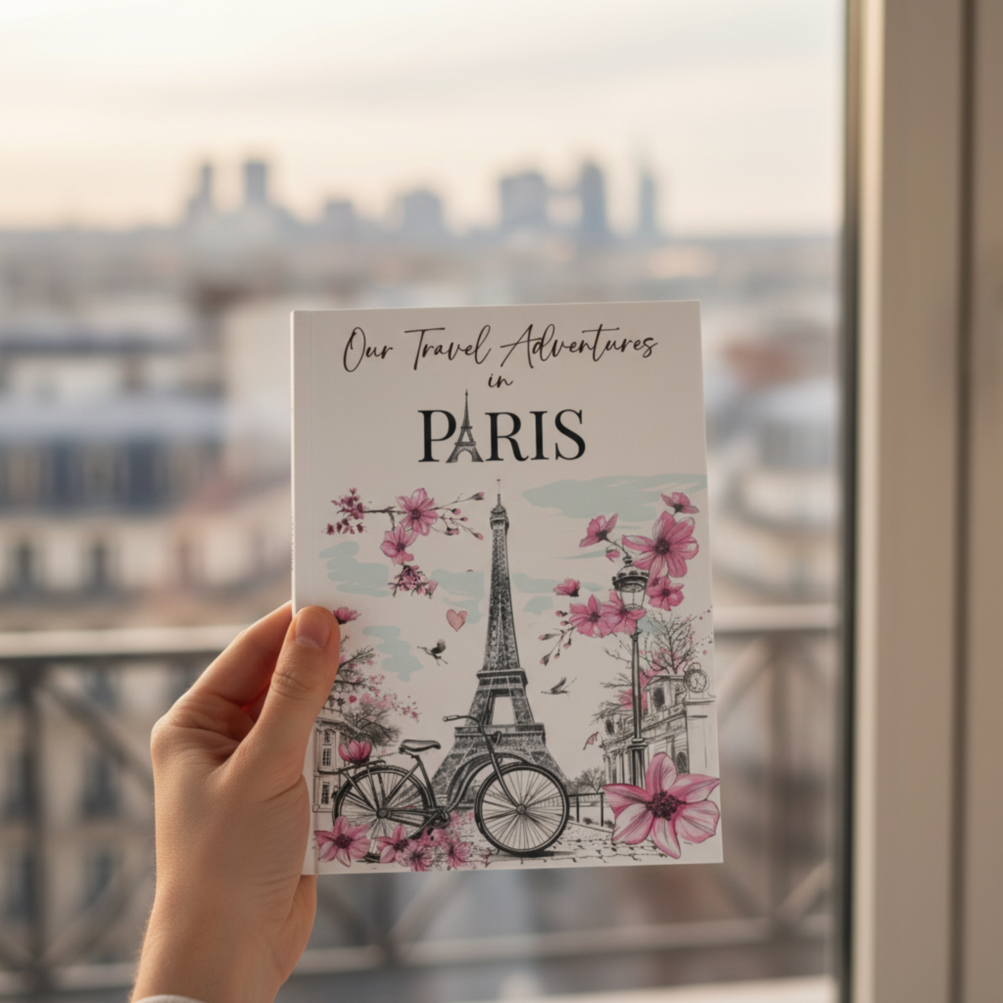 Personalized Paris Travel Journal: Choose Between Two Colors