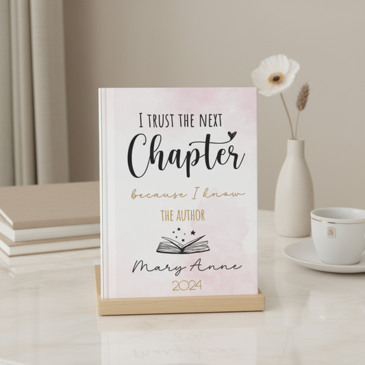 Personalized New Beginning Journal : I Trust The Next Chapter Because I know The Author