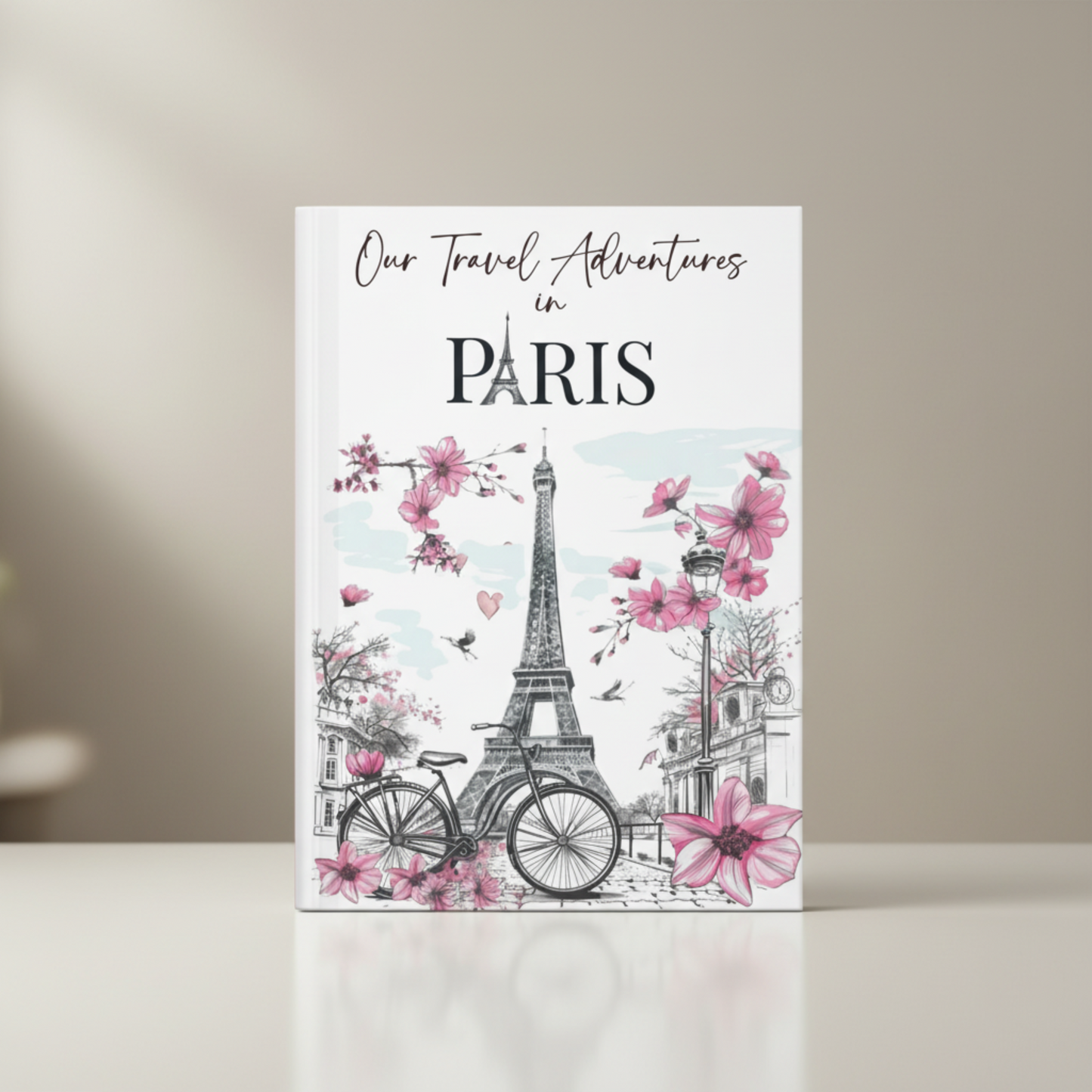 Personalized Paris Travel Journal: Choose Between Two Colors