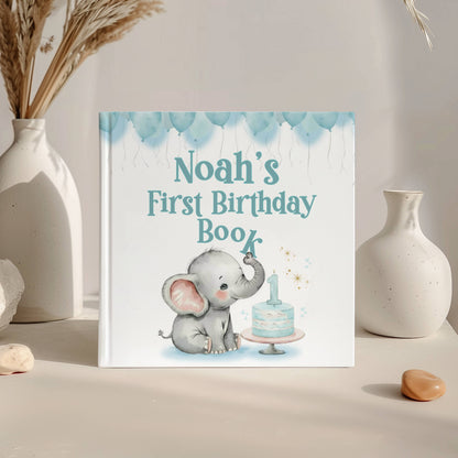 My First Birthday Book - Personalized Baby Book Blue and Pink Editions
